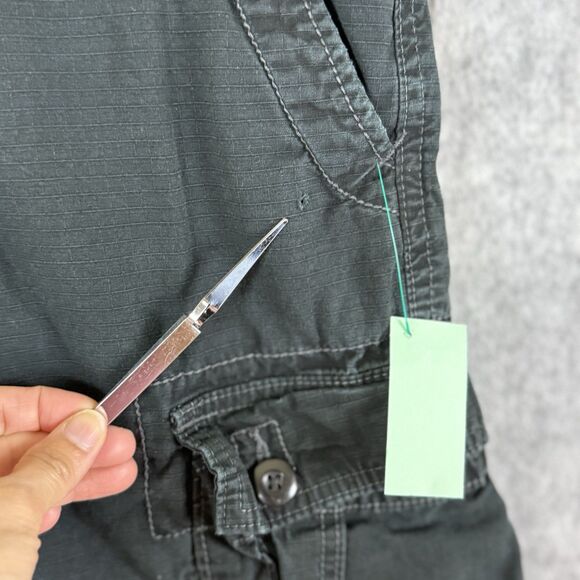 Polo Jeans Company Ralph Lauren Cargo Shorts RipStop Mens 42 Black 90s Utility - Picture 11 of 12